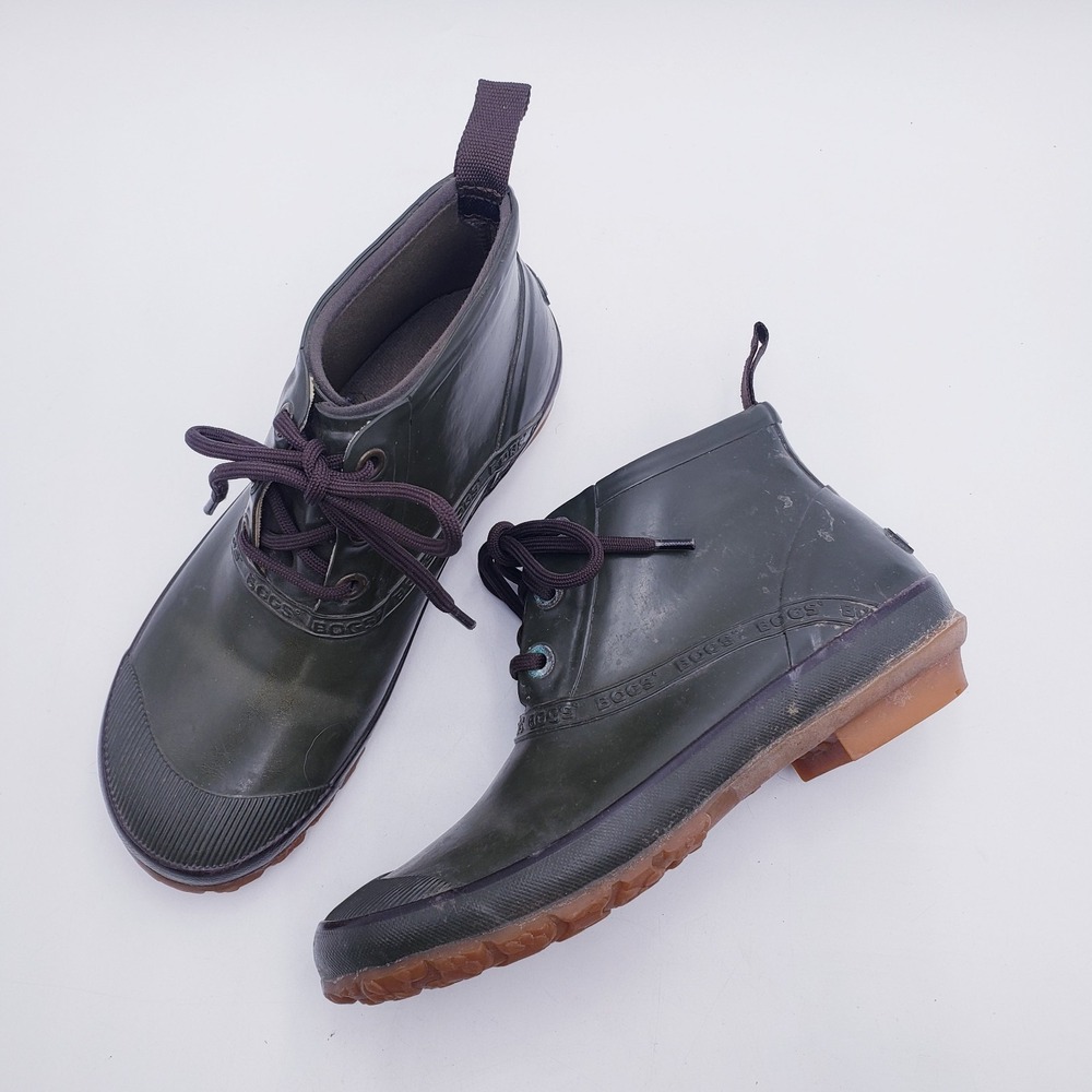 Bogs Charlot‎ Garden Chukka Boot Ankle Waterproof Gum Rubber Green Womens Size 9